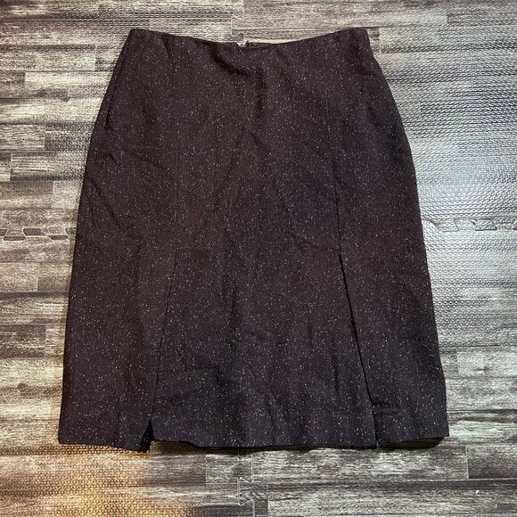 Kenneth Cole Women's Burgundy Wool Pencil Skirt - Picture 1 of 3